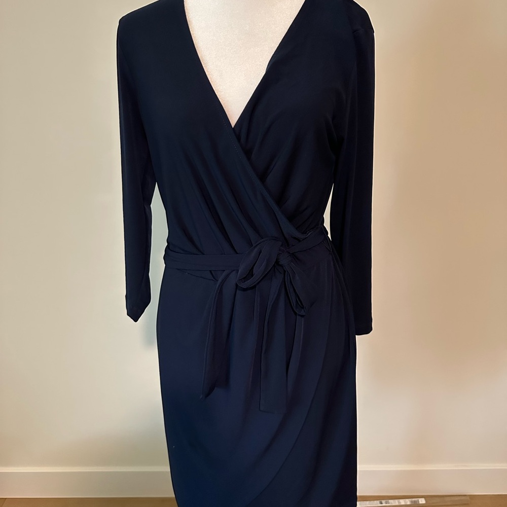 New York & Company Deep Blue Long Sleeve Dress